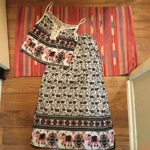 🌞🌻Boho Crop top and Skirt Set🌻🌞